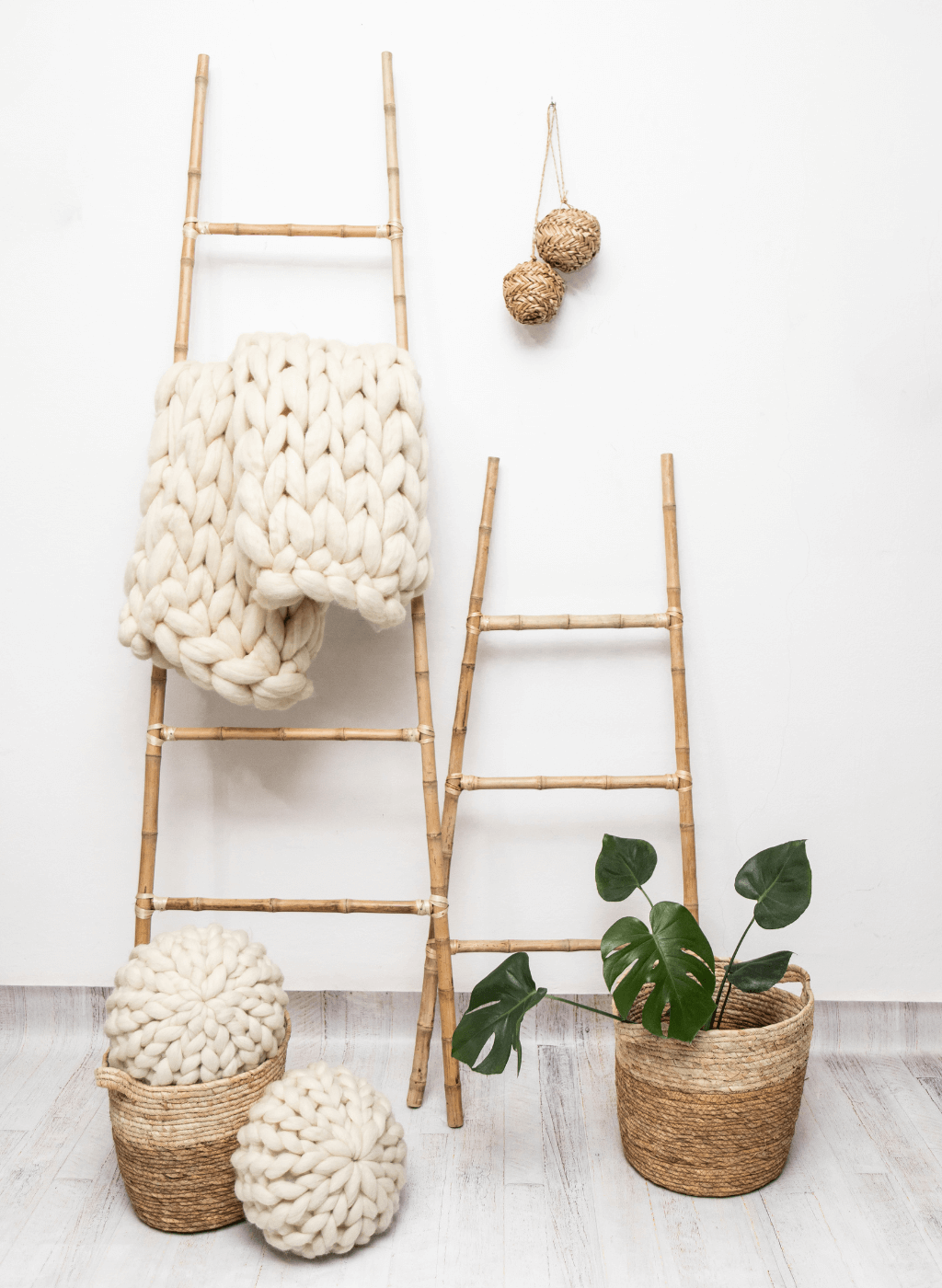 Escalera de caña alta