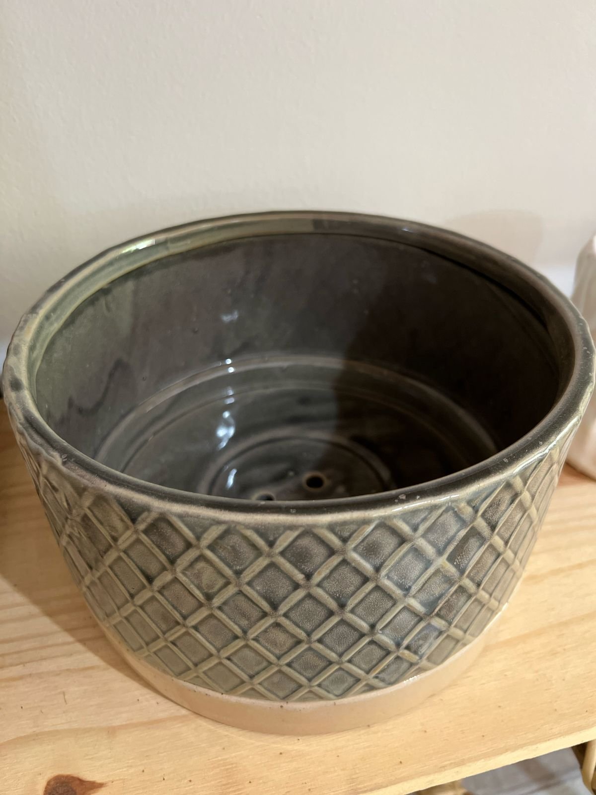 Maceta de cerámica con plato 23x10 - Image 3