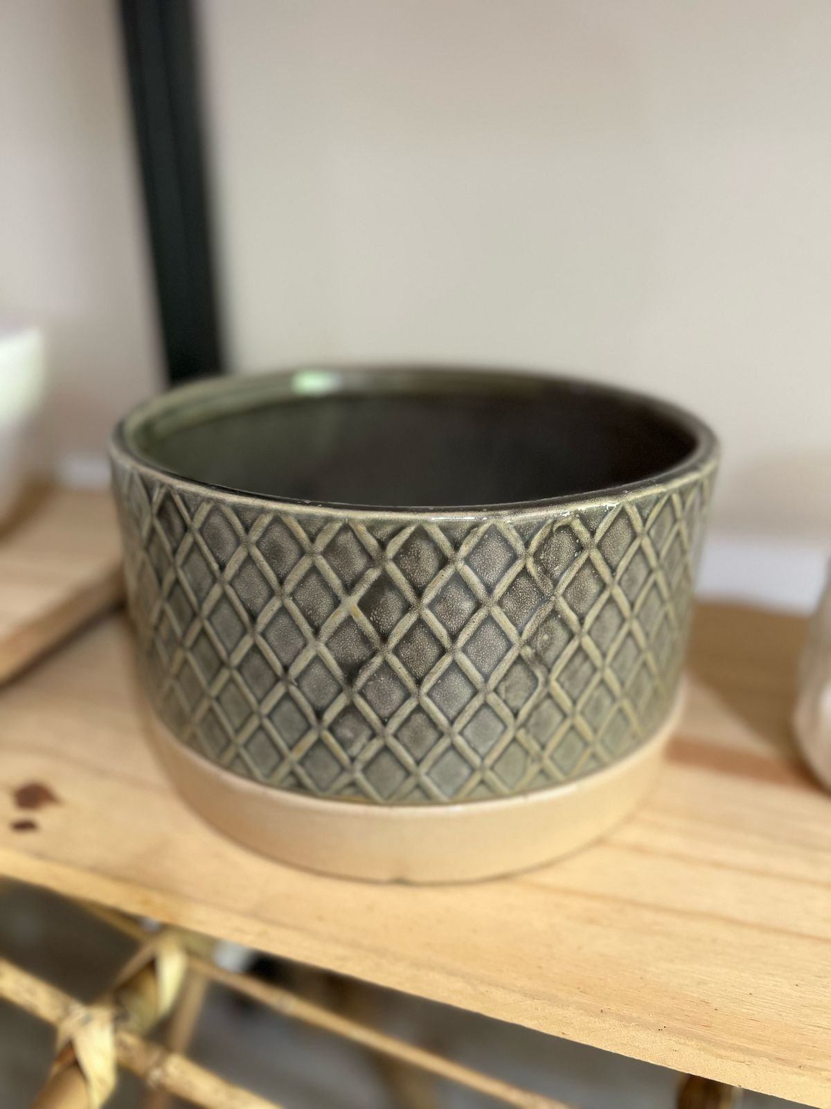 Maceta de cerámica con plato 23x10 - Image 4