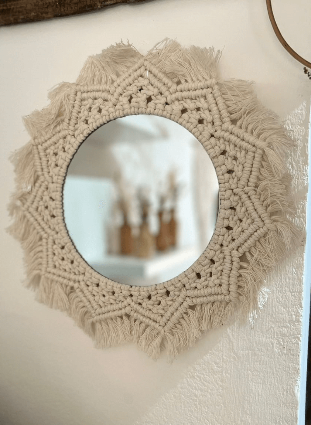 Espejo macramé Picos