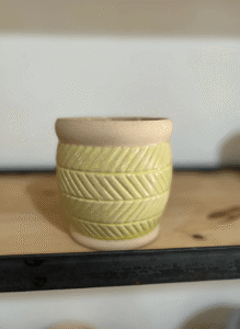 Maceta de cerámica barril