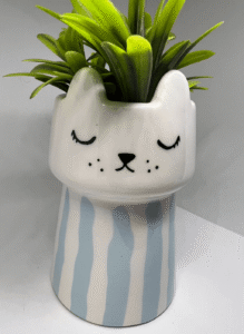 Maceta de cerámica gatito