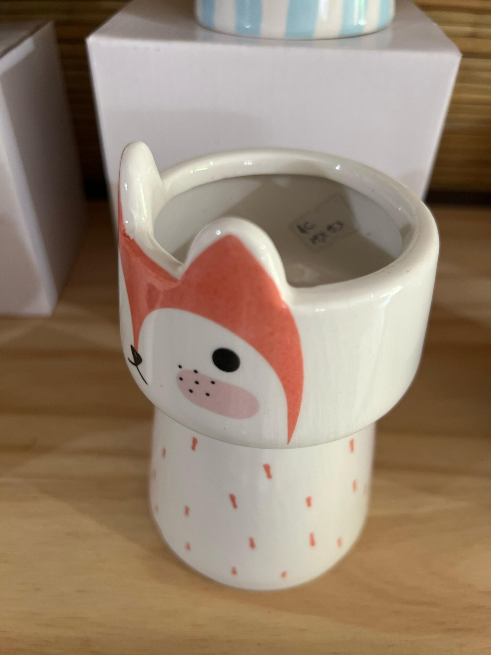 Maceta animalito de cerámica zorro - Image 2