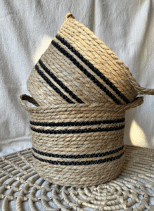 Cesto con asas doble guarda negra