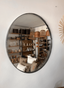 Espejo con marco de hierro 80cm